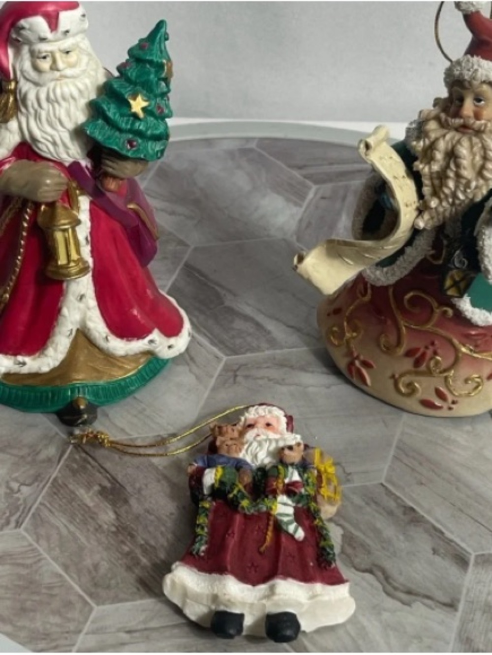 Classic Red Santa Ornament with White Trim - Brand Unknown